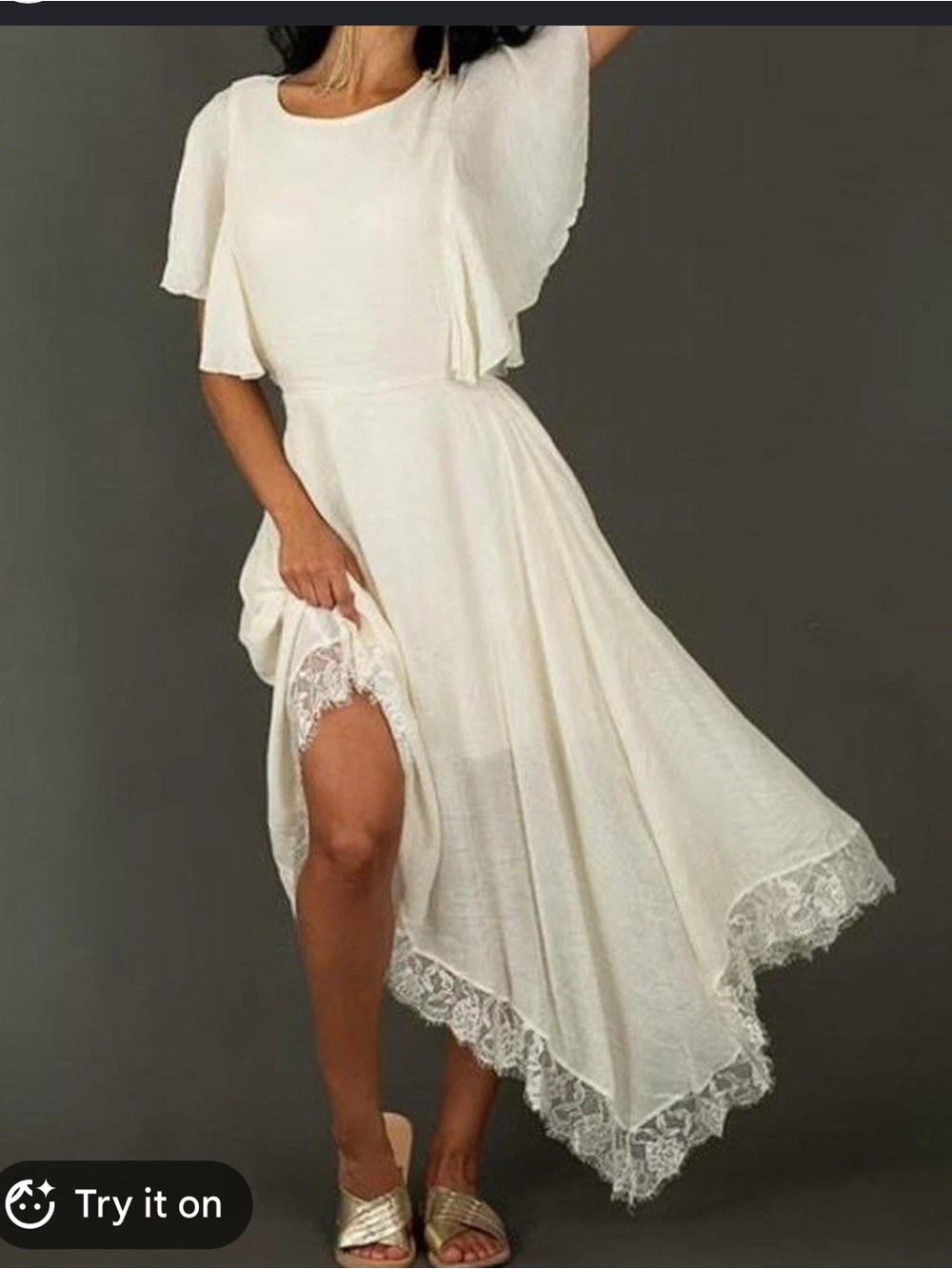 Mia Joy Joyfolie Lakynn Dress XL NWT ivory romantic Cottagecore